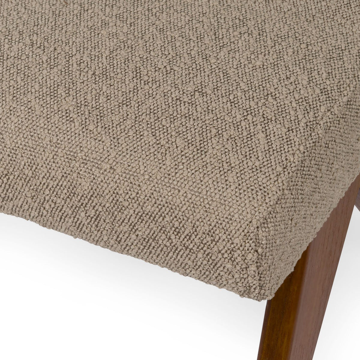 Sedia Dining Sofa Jacques Bouclè Taupe - struttura Dark Brown - Pierre Jeanneret Edition