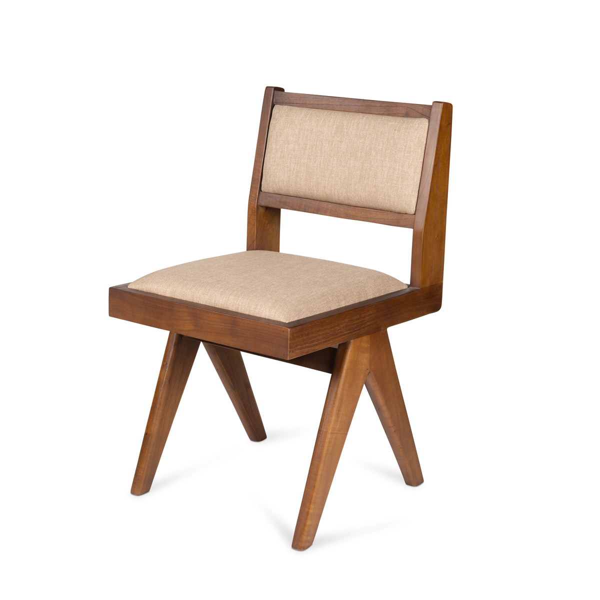 Dining Chair Lecorb Imbottita - Dark Brown - Pierre Jeanneret Edition