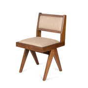 Dining Chair Lecorb Imbottita - Dark Brown - Pierre Jeanneret Edition