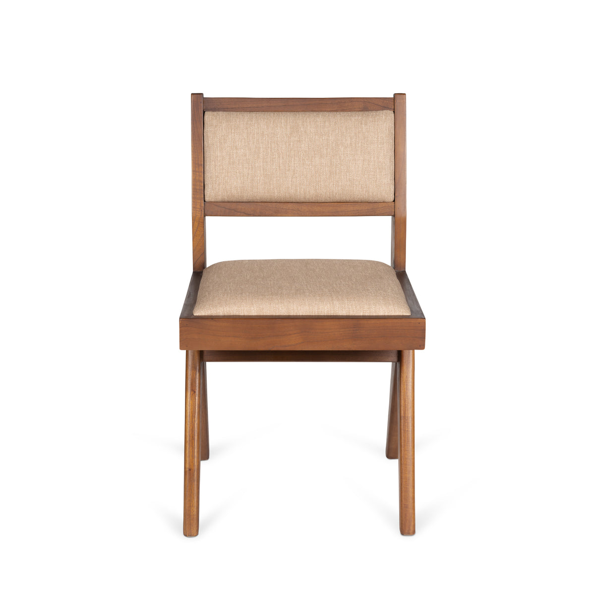 Dining Chair Lecorb Imbottita - Dark Brown - Pierre Jeanneret Edition