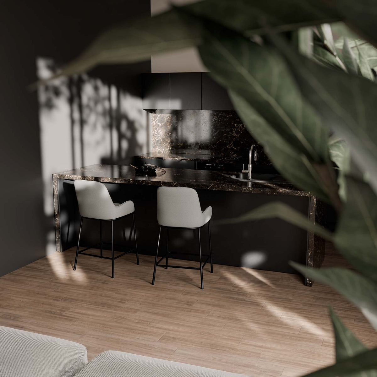 Sgabello milton grigio chiaro