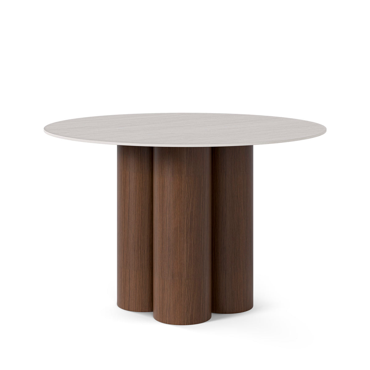 Tavolo TRACY 120 fisso - Travertino/Noce