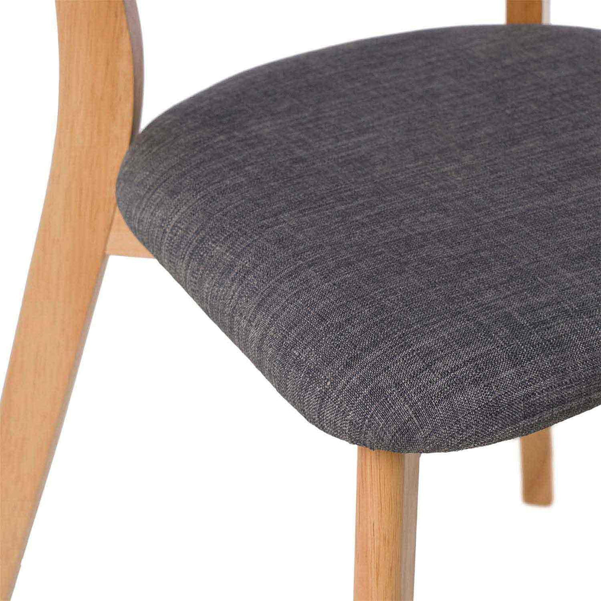 Sedia keira in rovere grigio scuro