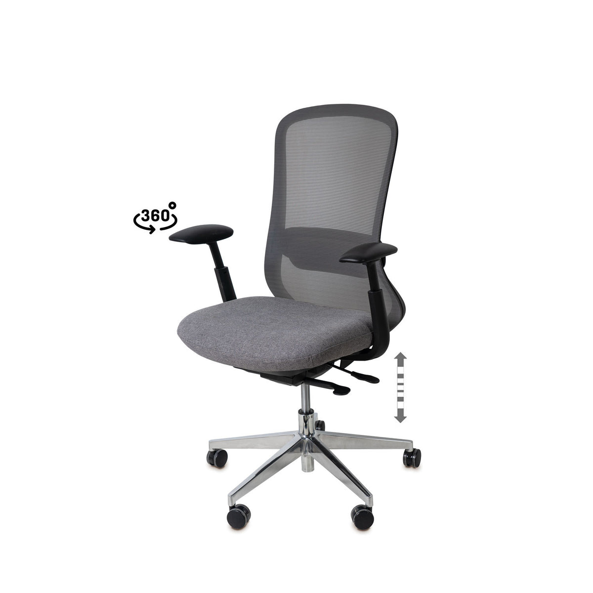 Sedia da ufficio ROTTERDAM - Grigio