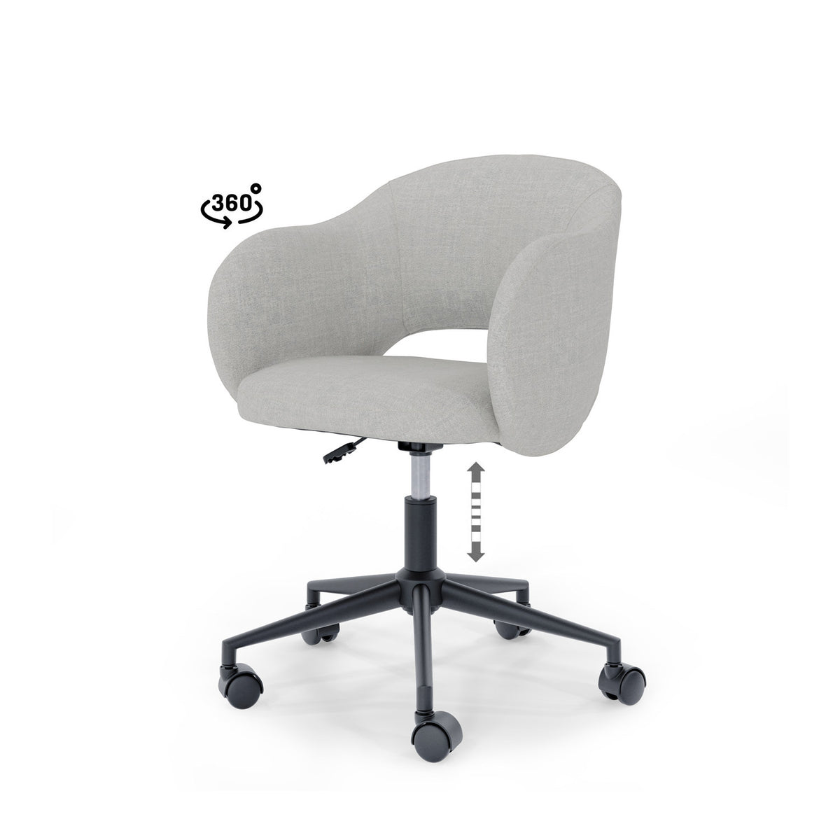 Sedia da ufficio TALLIN - Grigio chiaro