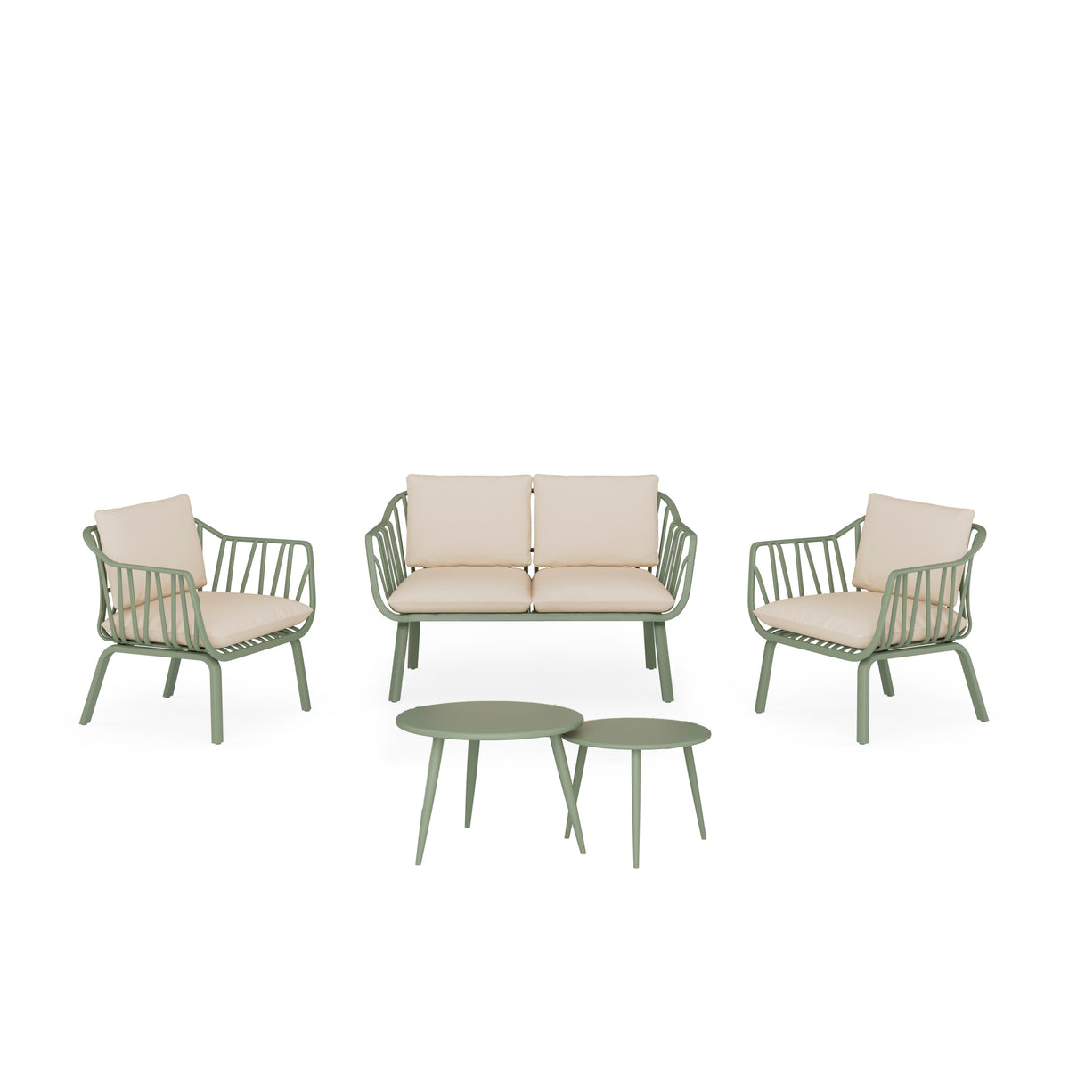 Set da giardino MIKONOS – divano, 2 poltrone e tavolino