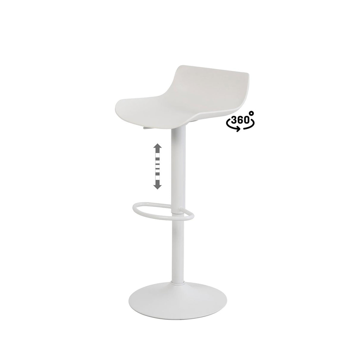 Sgabello blade bianco