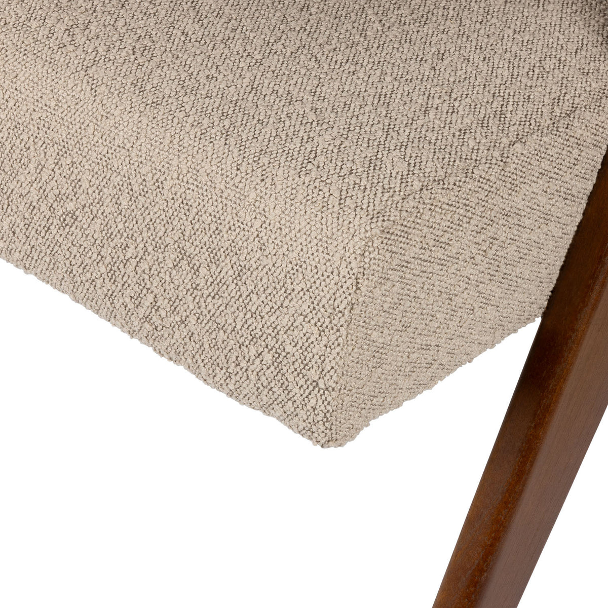 Poltrona Easy Lounge Eugene con braccioli Bouclè Taupe - struttura Dark Brown - Pierre Jeanneret Edition