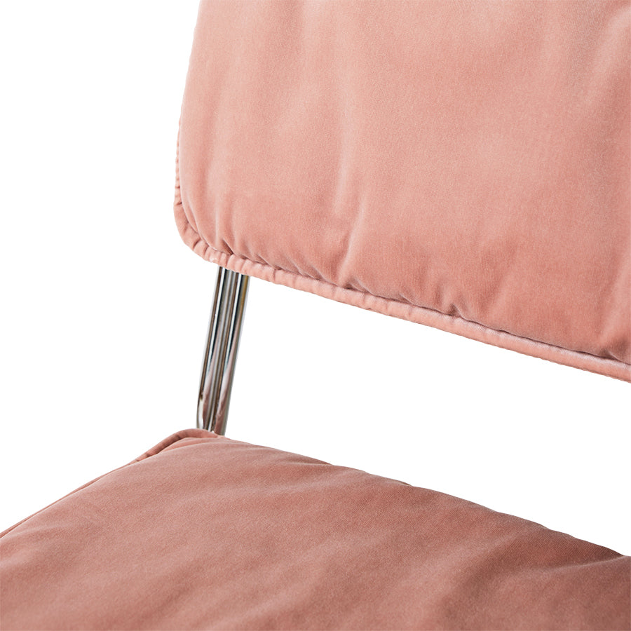 Sedia Endless velluto, rosa lychee