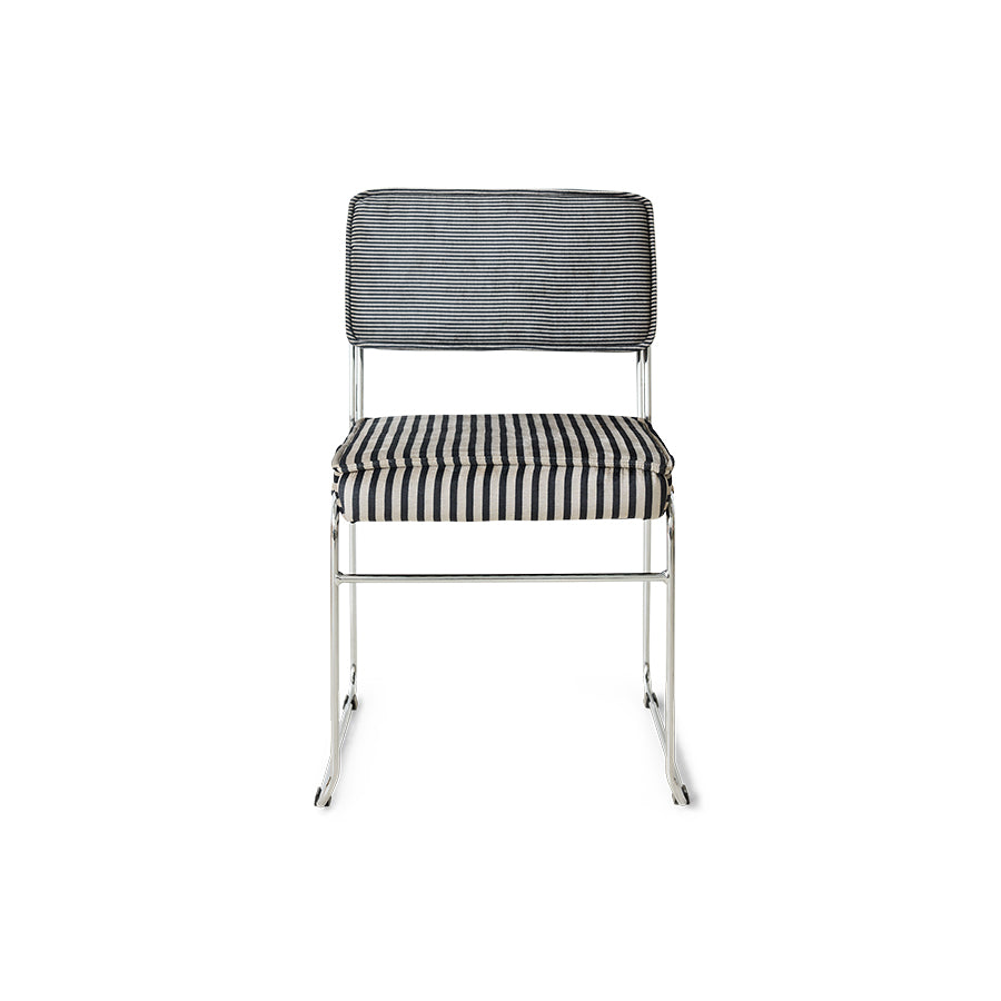 Sedia Endless a righe, bianco e nero