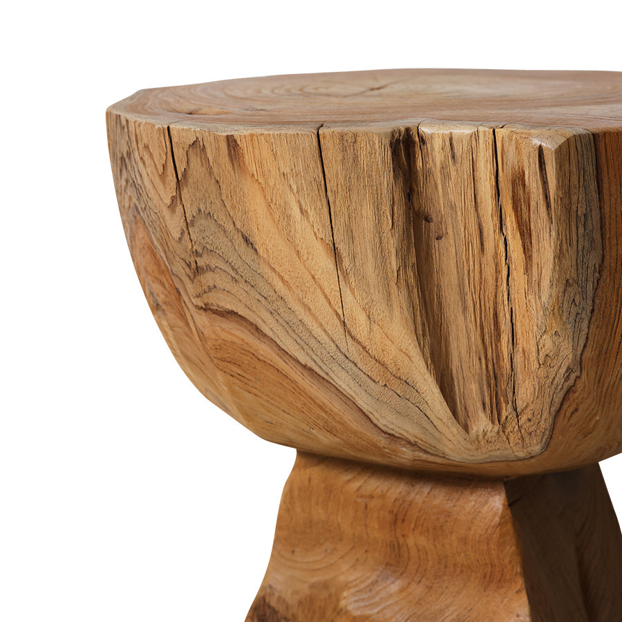 Tavolino in legno arcuato