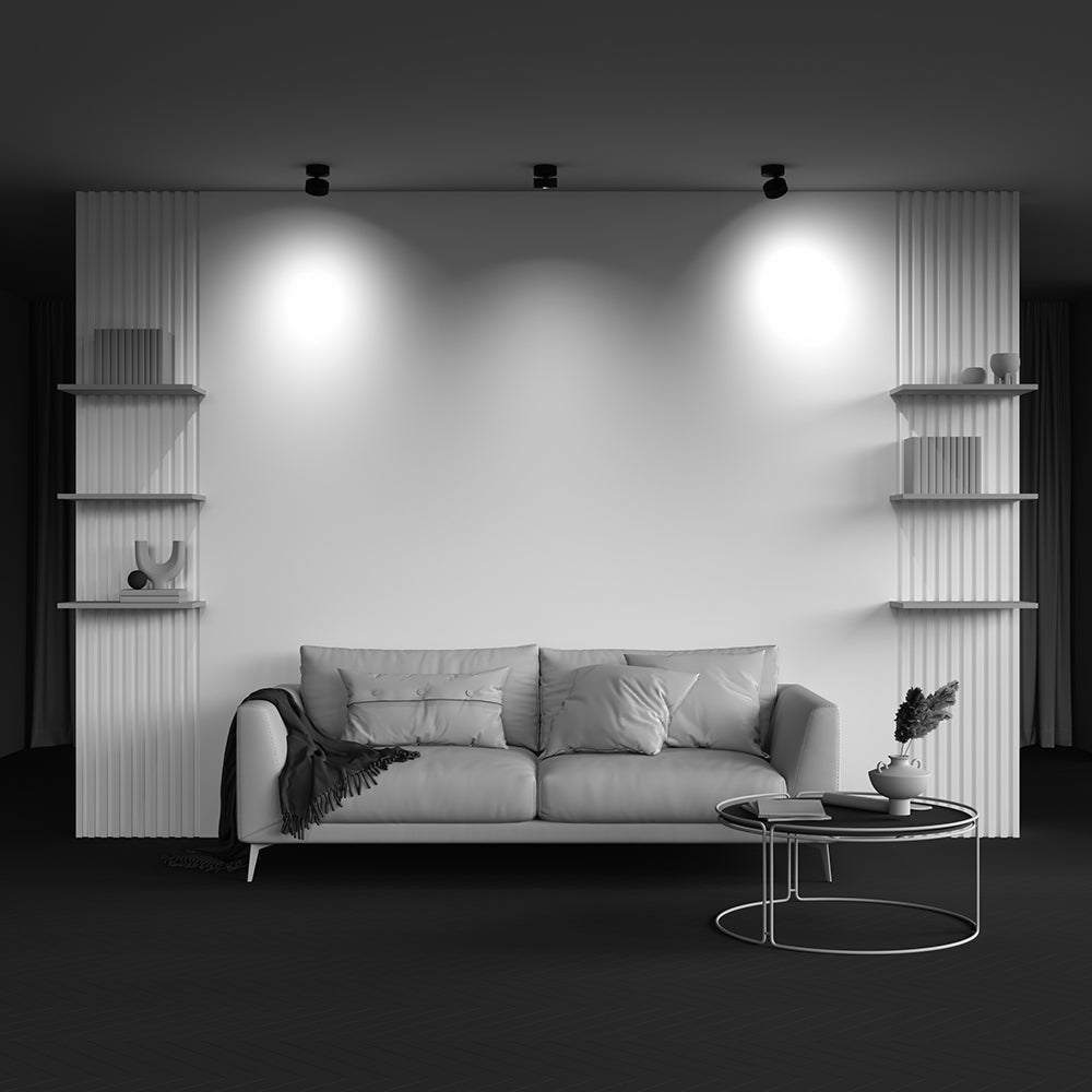 Lampada da soffitto Lens - Maytoni - Nero - C220CL-12W3K-B