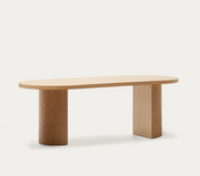 Nealy table with oak veneer and natural finish 240 x 100 cm