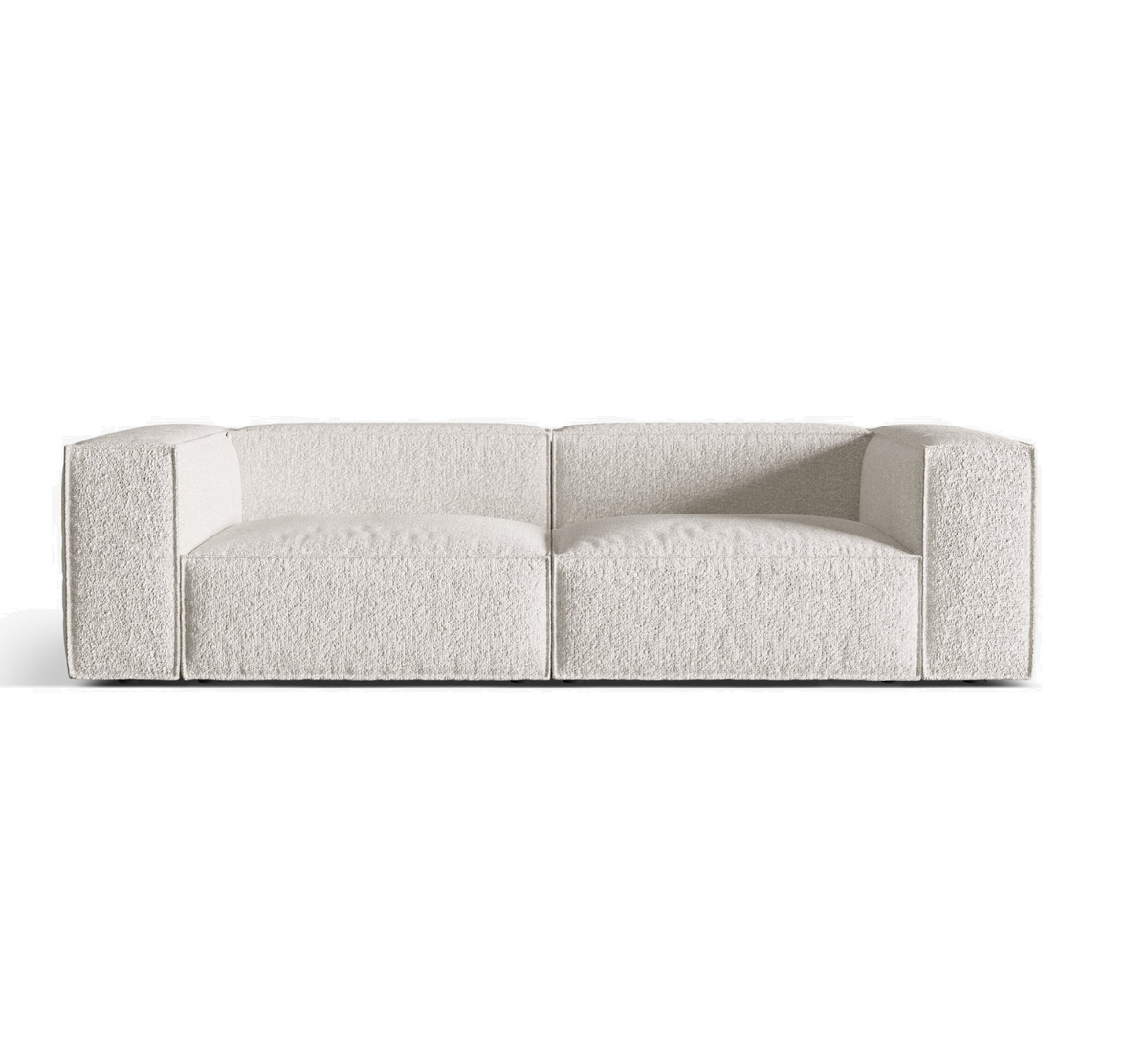Divano NURIA 4 posti 250x110 cm - Velluto o Bouclè Beige