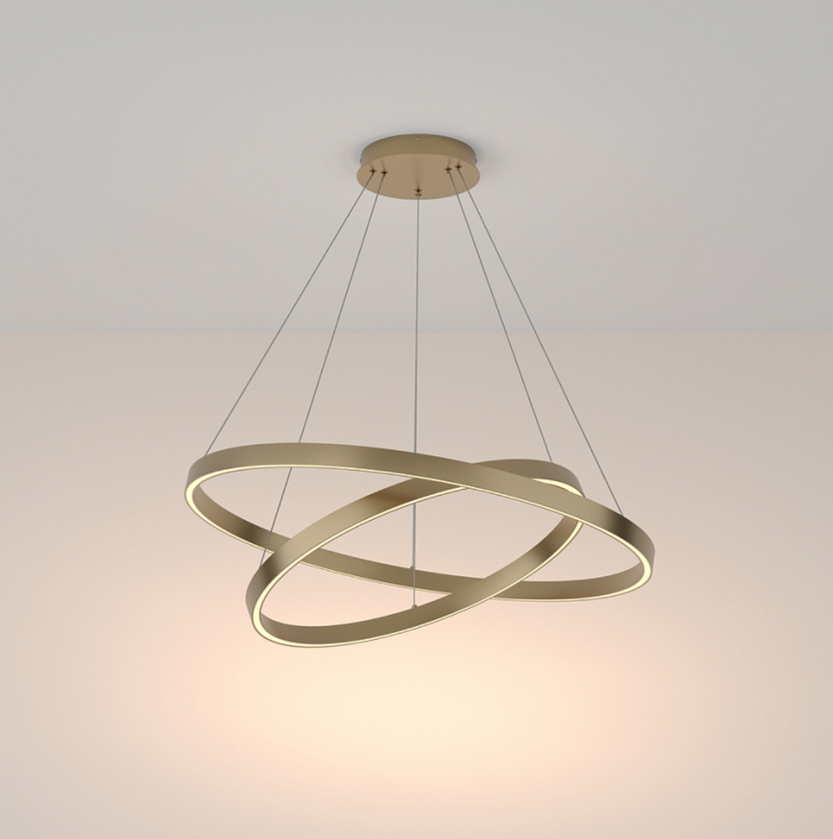 Lampada a sospensione Rim 3000K ottone 80cm