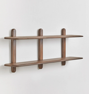 Mensola da parete in legno Veleta 130cm - Marrone acacia scuro
