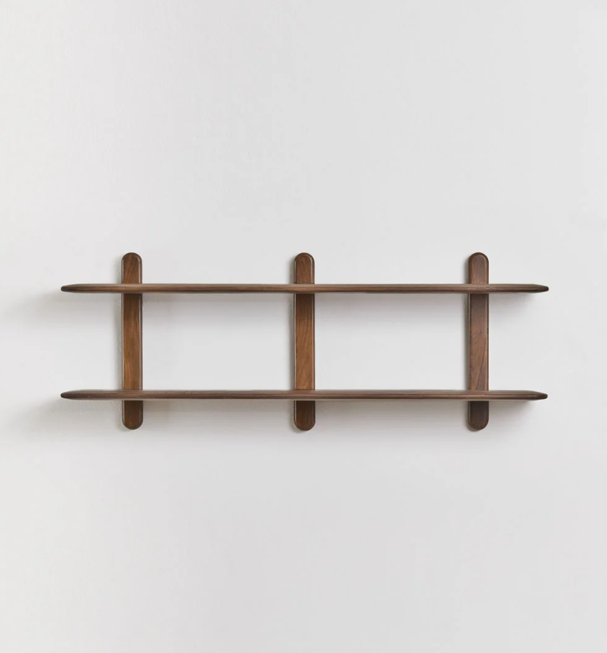 Mensola da parete in legno Veleta 130cm - Marrone acacia scuro