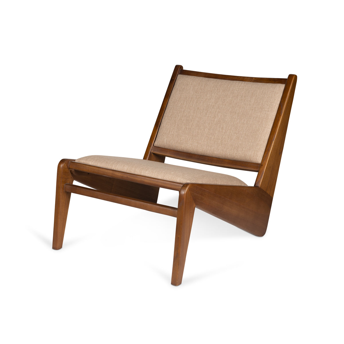 Sedia KANGAROO Imbottita - Dark Brown - Pierre Jeanneret Edition