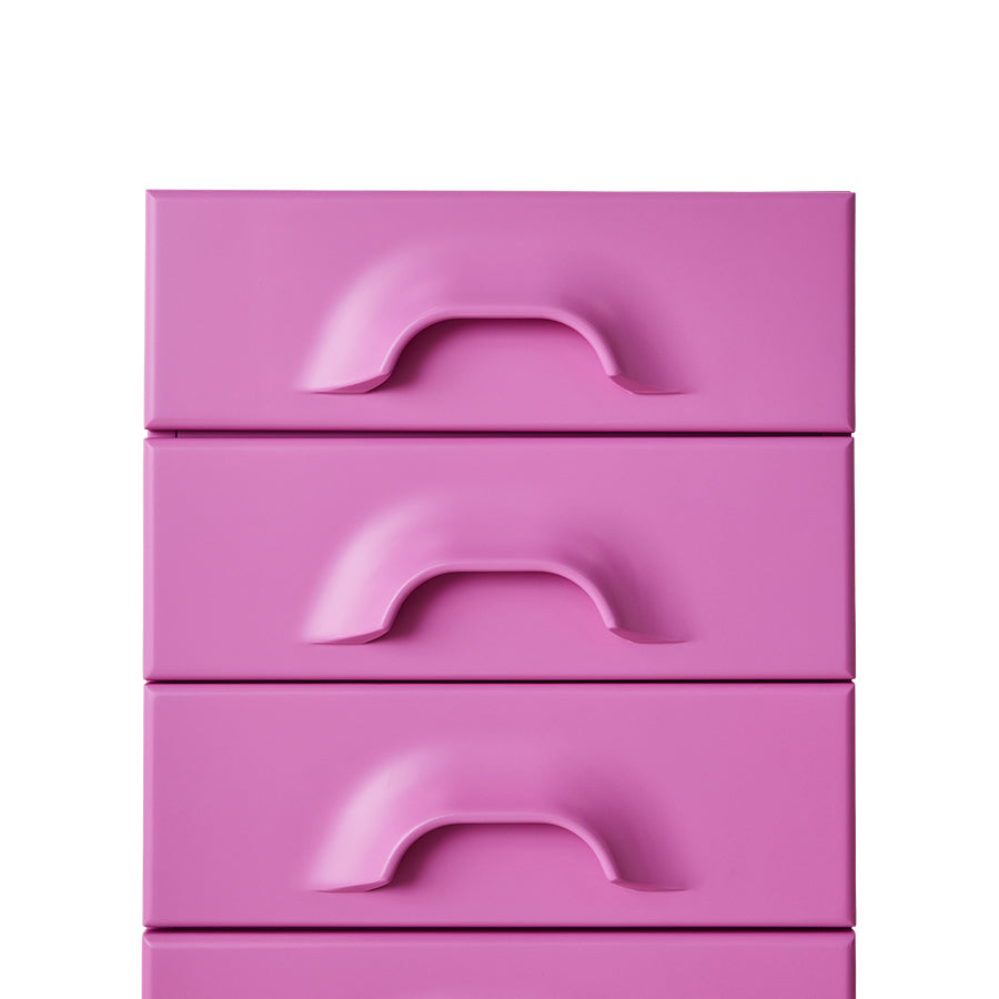 Cassettiera con 8 cassetti, rosa urbano