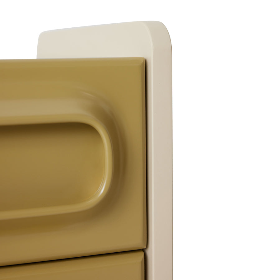 Comodino Space, salvia/crema