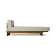 Lettino da esterno in teak naturale
