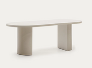 Table Nealy en MDF laqué finition écru 240 x 100 cm