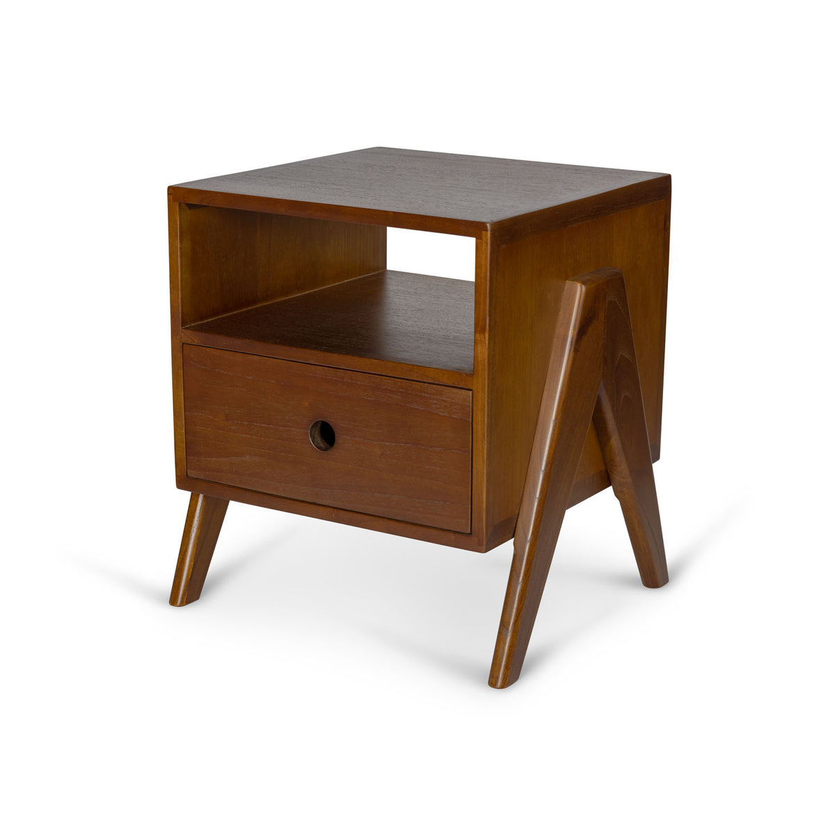 Comodino Night Cabin P.V.W. - Dark Brown - Pierre Jeanneret Edition