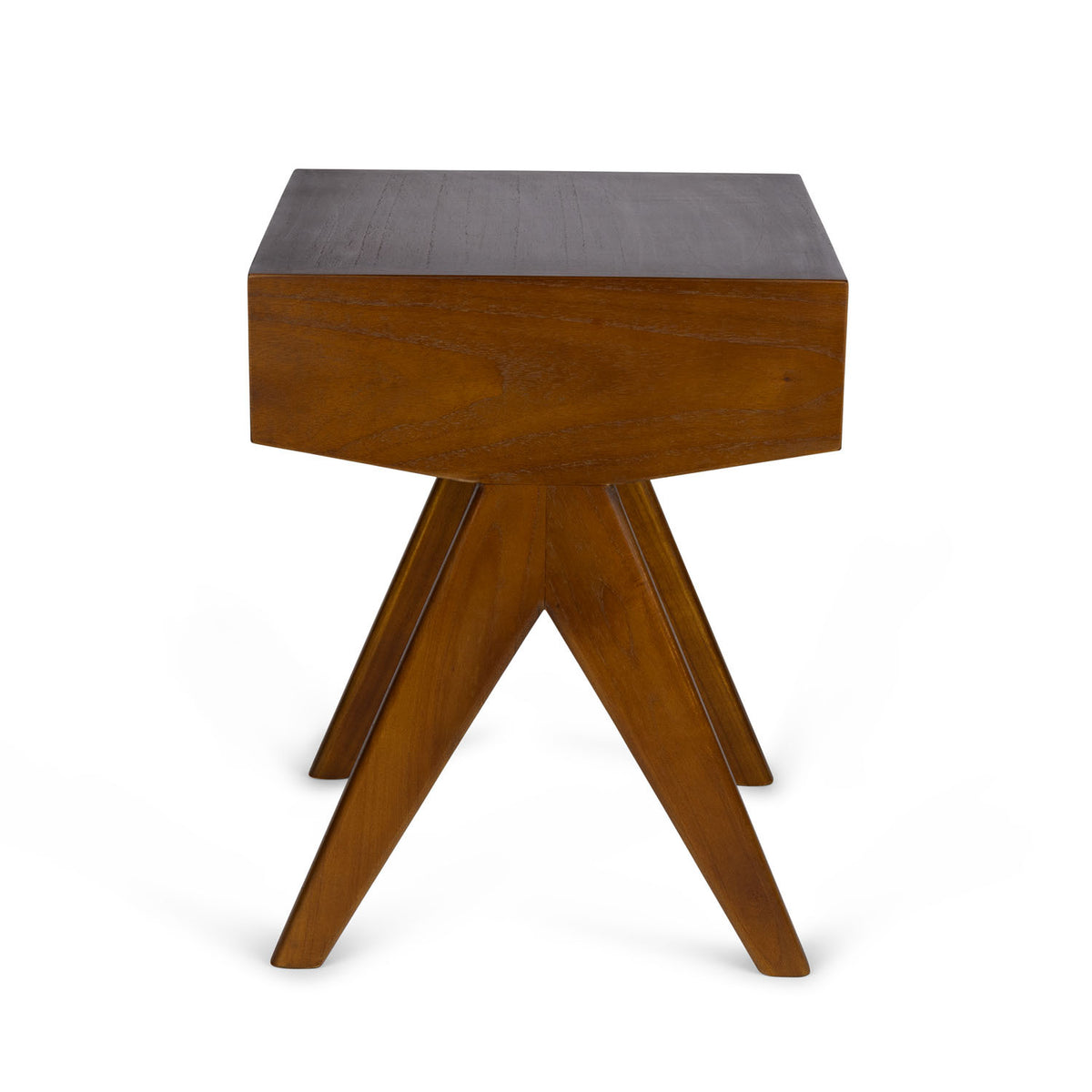 Comodino Night Cabin W.T.H. con cassetto - Dark Brown - Pierre Jeanneret Edition