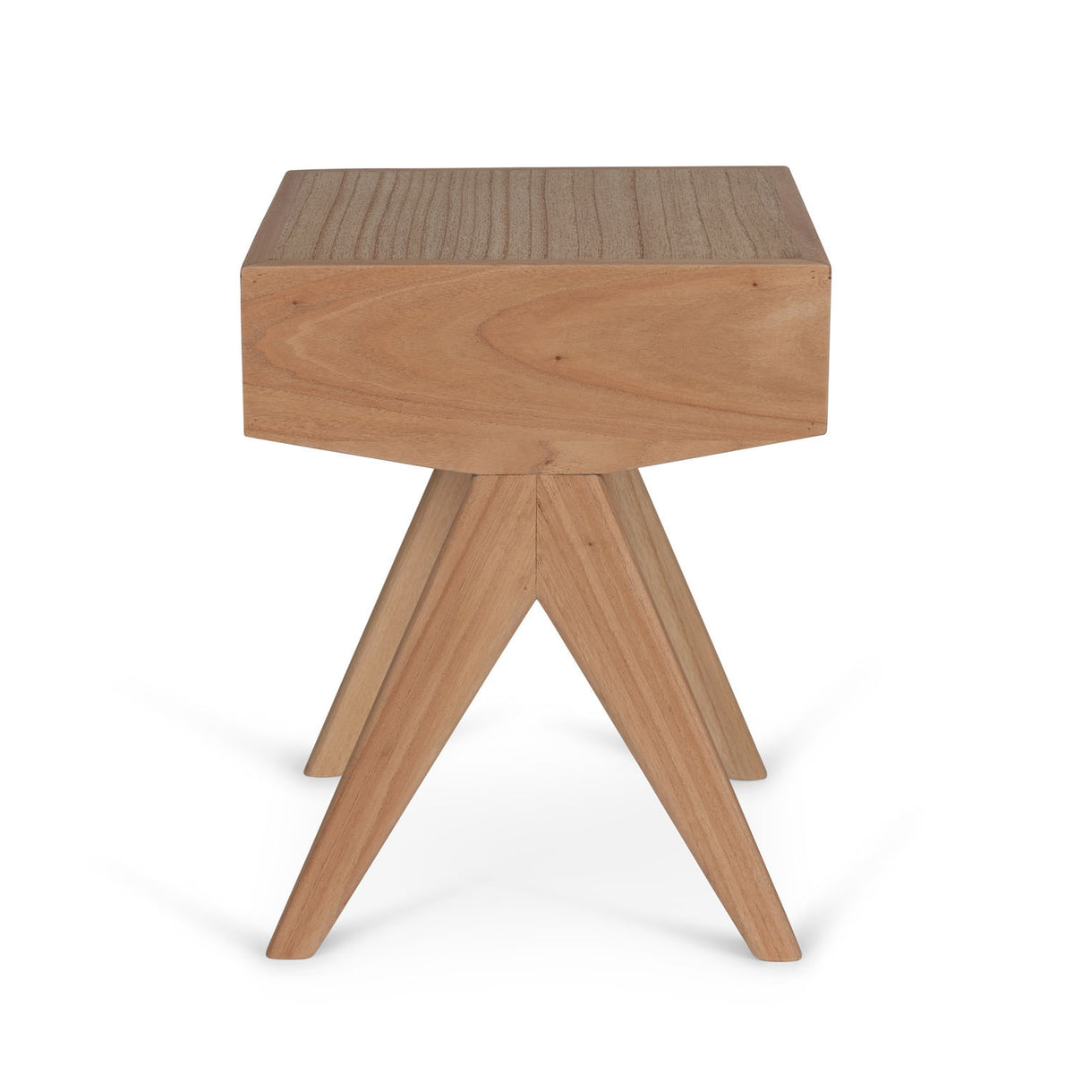 Comodino Night Cabin W.T.H. con cassetto - Natural - Pierre Jeanneret Edition