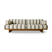 Divano da esterno in teak, chalkstripe