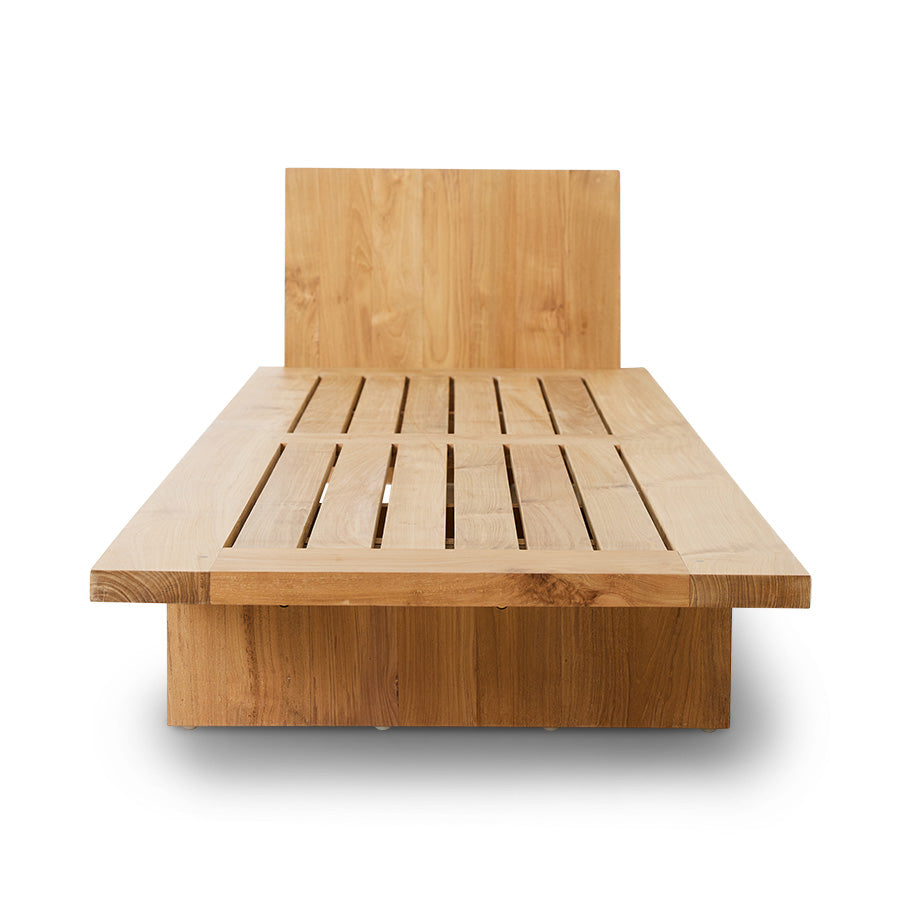 Daybed da esterno in teak, chalkstripe