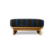 Pouf da esterno in teak, burnt sky