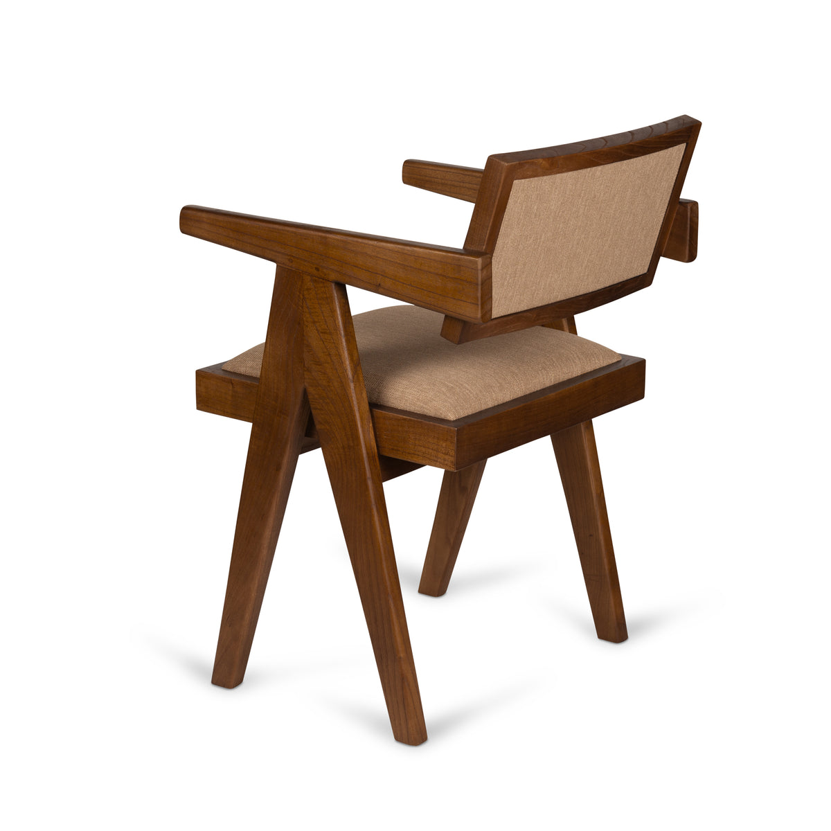 Office Chair Pierre Imbottita - Dark Brown - Pierre Jeanneret Edition