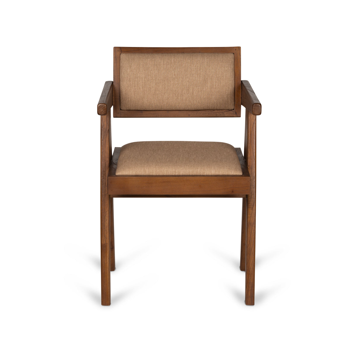 Office Chair Pierre Imbottita - Dark Brown - Pierre Jeanneret Edition