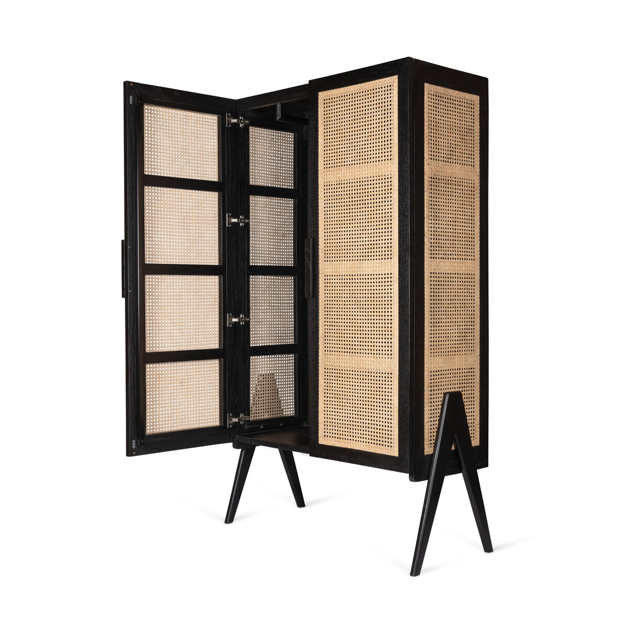 Armadio Storage Cabinet Lucien con appendiabiti - Charcoal Black - Pierre Jeanneret Edition