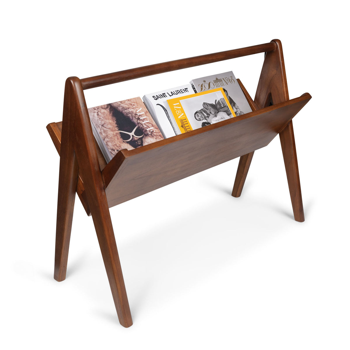 Portariviste Portable Book Rack Emile - Dark Brown - Pierre Jeanneret Edition