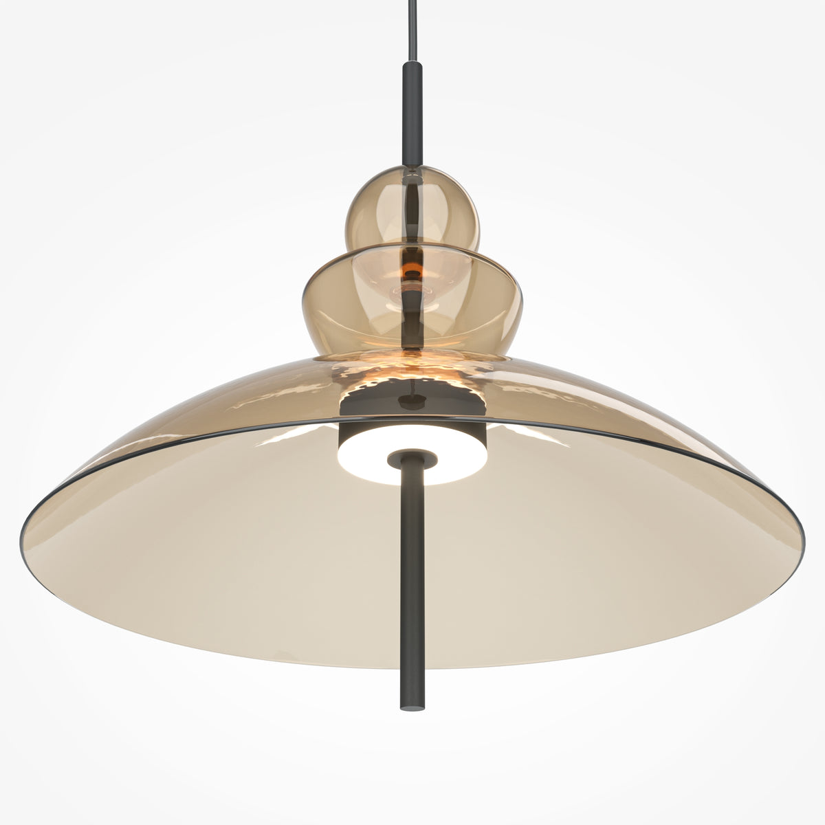 Lampada a sospensione Bangkok - Maytoni - Nero - MOD185PL-L12CG3K3