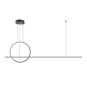 Lampada a sospensione Halo - Maytoni - Nero - MOD247PL-L49BK