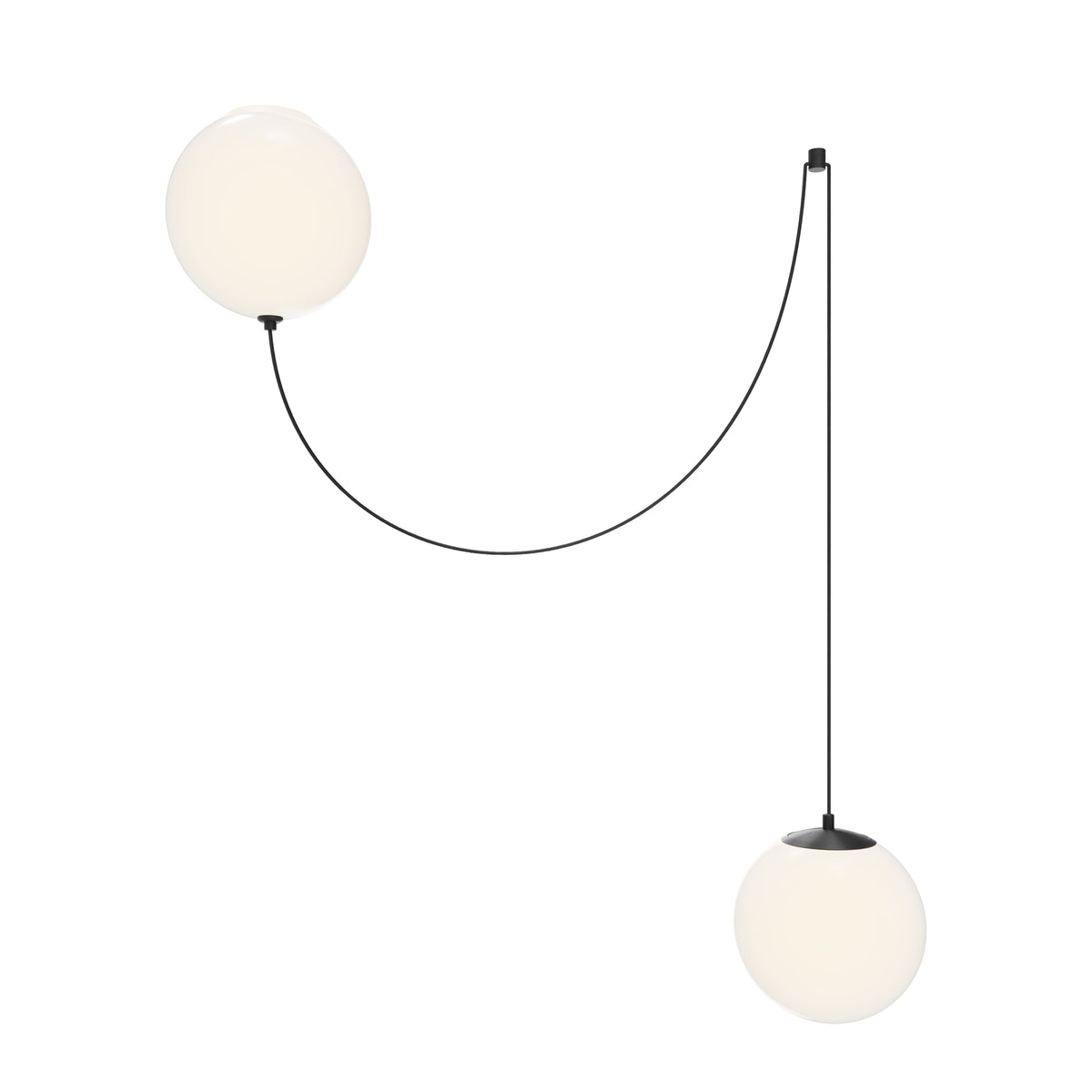Lampada a sospensione Twins - Maytoni - Nero - MOD427PL-L20B3K1