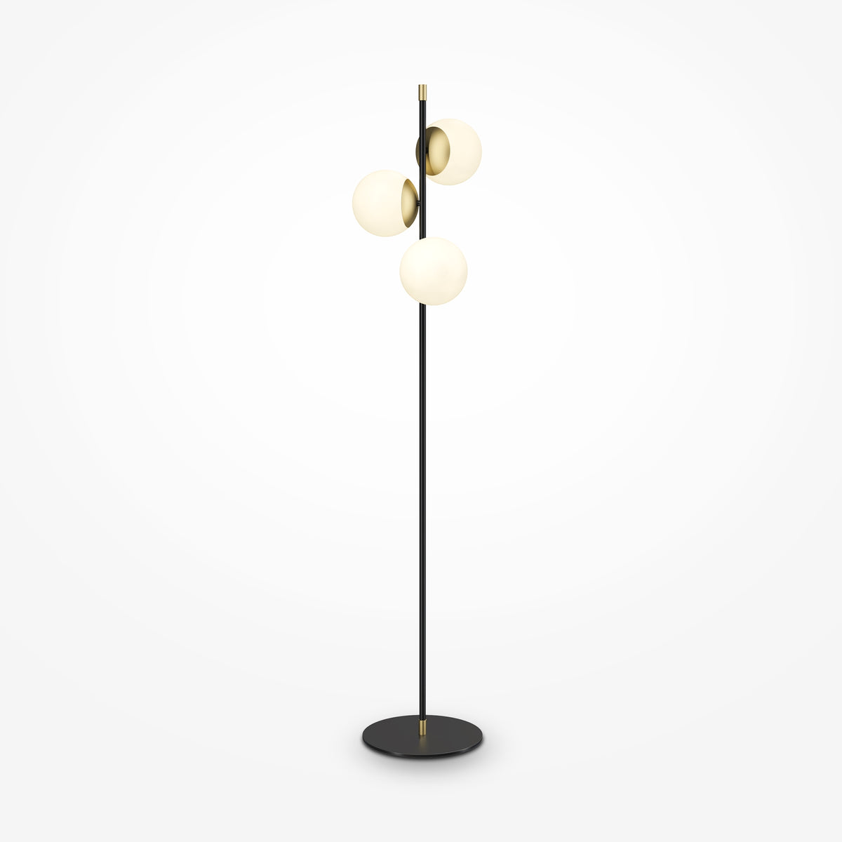 Lampada da terra Nostalgia - Maytoni - Nero e oro - MOD048FL-03G