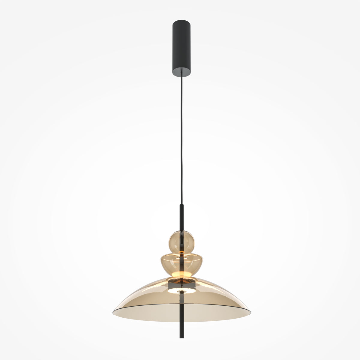 Lampada a sospensione Bangkok - Maytoni - Nero - MOD185PL-L12CG3K3