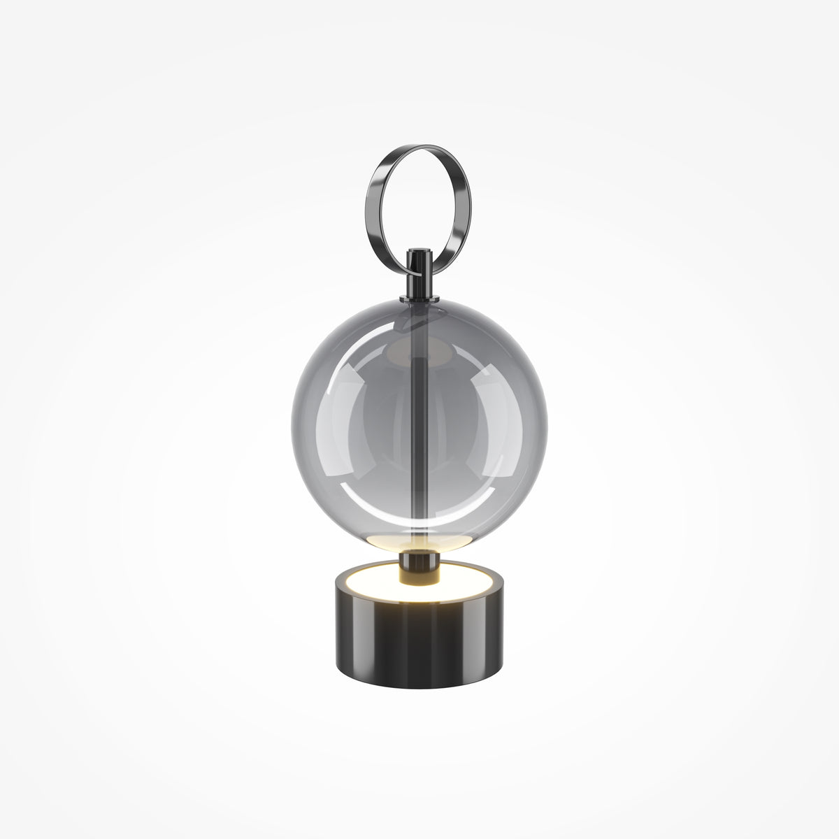 Lampada da tavolo ricaricabile Double Moon - Maytoni - Nero - MOD478RL-L3B3K