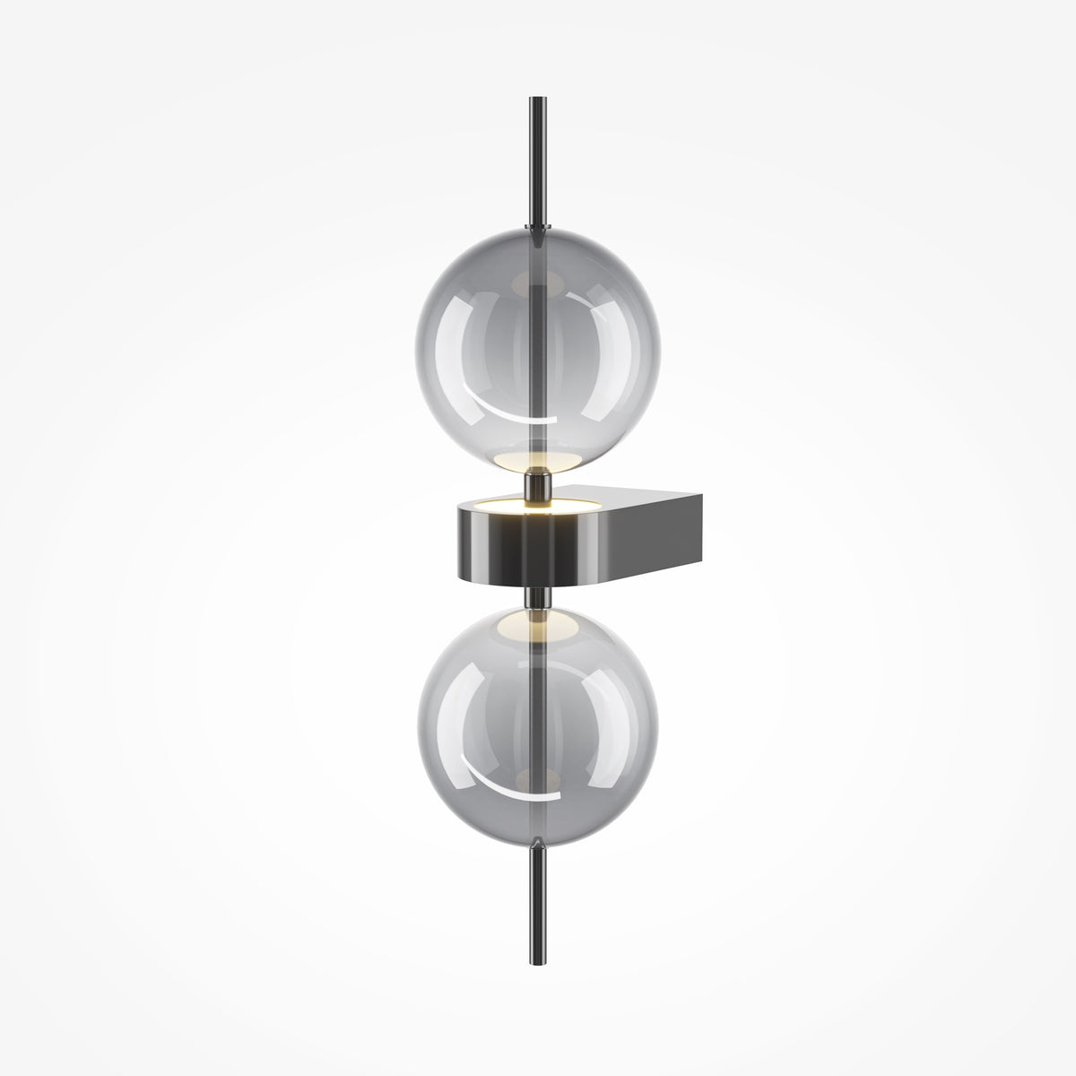 Lampada a muro Double Moon - Maytoni - Nero - MOD478WL-L8B3K
