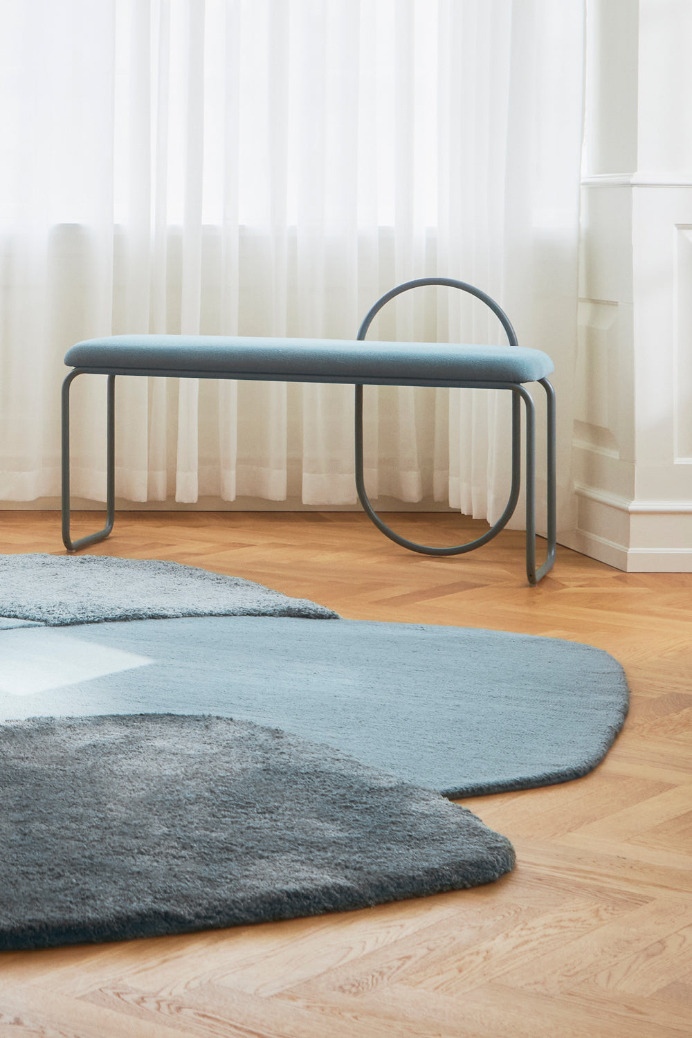 Tappeto MOLA - Blu polveroso - AYTM - L288xP209 CM
