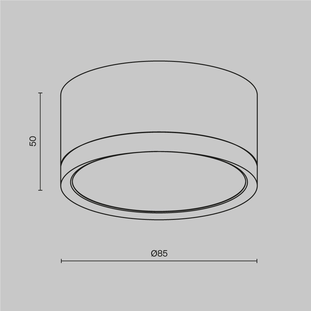 SET 4 PEZZI · Lampada da soffitto Hoop GX53 1x12W - Maytoni - Nero - C086CL-GX53-SRD-B · prezzo per 4 pezzi