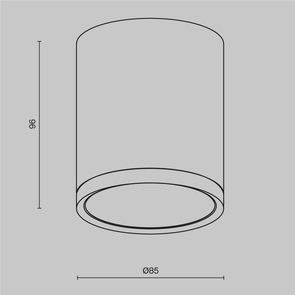 SET 4 PEZZI · Lampada da soffitto Hoop GX53 1x12W - Maytoni - Nero - C086CM-GX53-MRD-BG · prezzo per 4 pezzi
