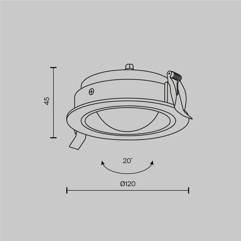 Faretto da incasso Lens - Maytoni - Bianco - DL105-12W3K-W