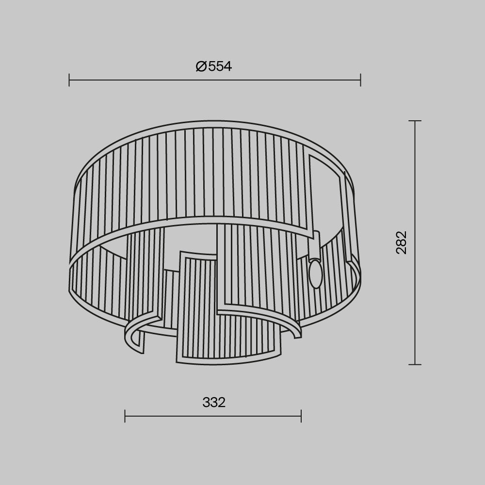 Lampada da soffitto Frame - Maytoni - Oro - MOD174CL-06G