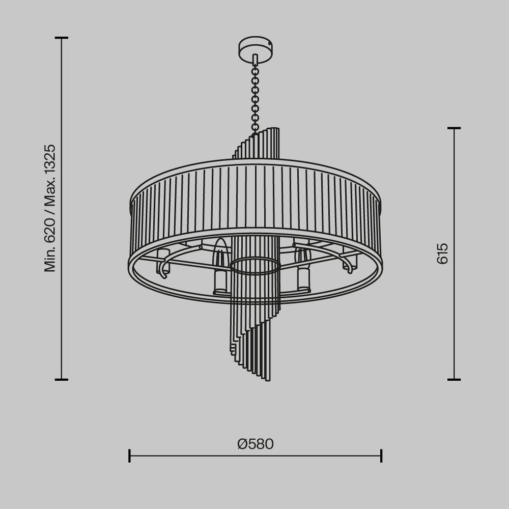 Lampada a sospensione Frame - Maytoni - Oro - MOD174PL-06G