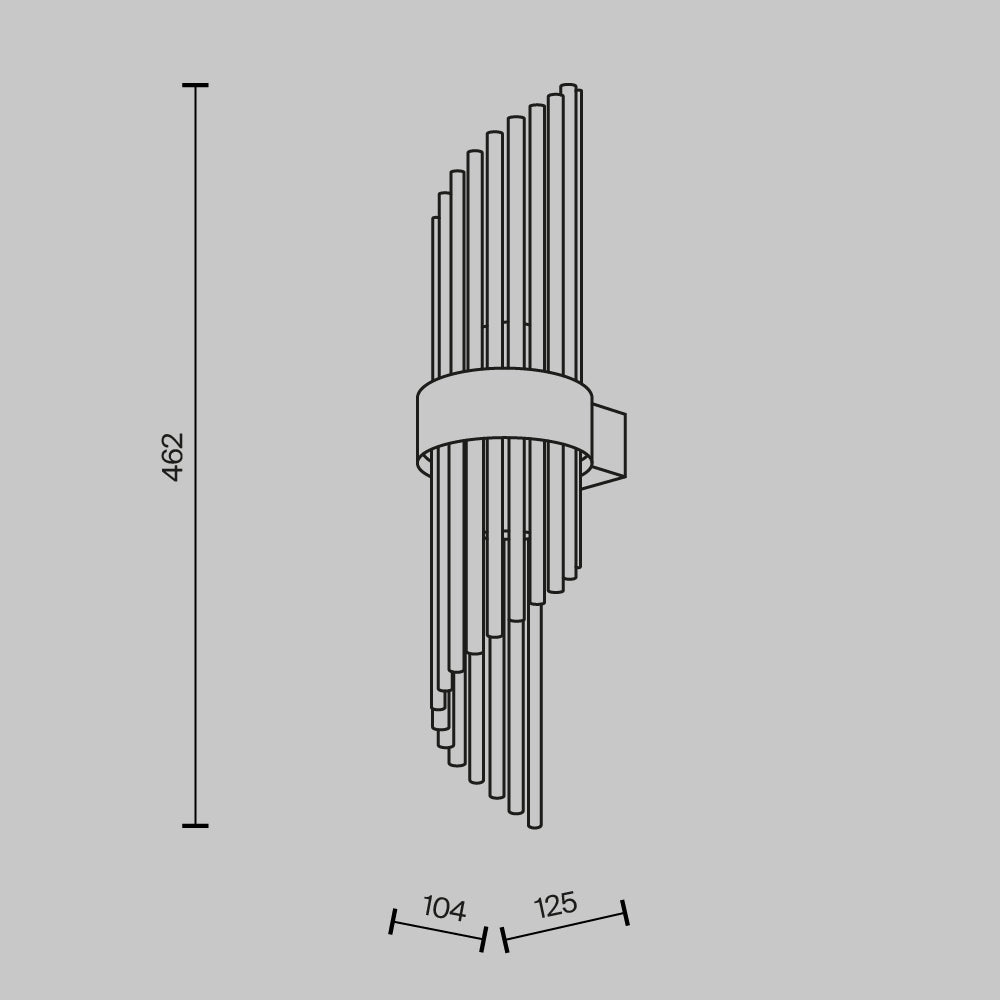 Lampada a muro Frame - Maytoni - Oro opaco - MOD174WL-02MG